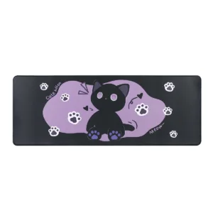 YUZNII Oversized Cartoon Kitten Desk Mat 800x300x3mm Mousepad