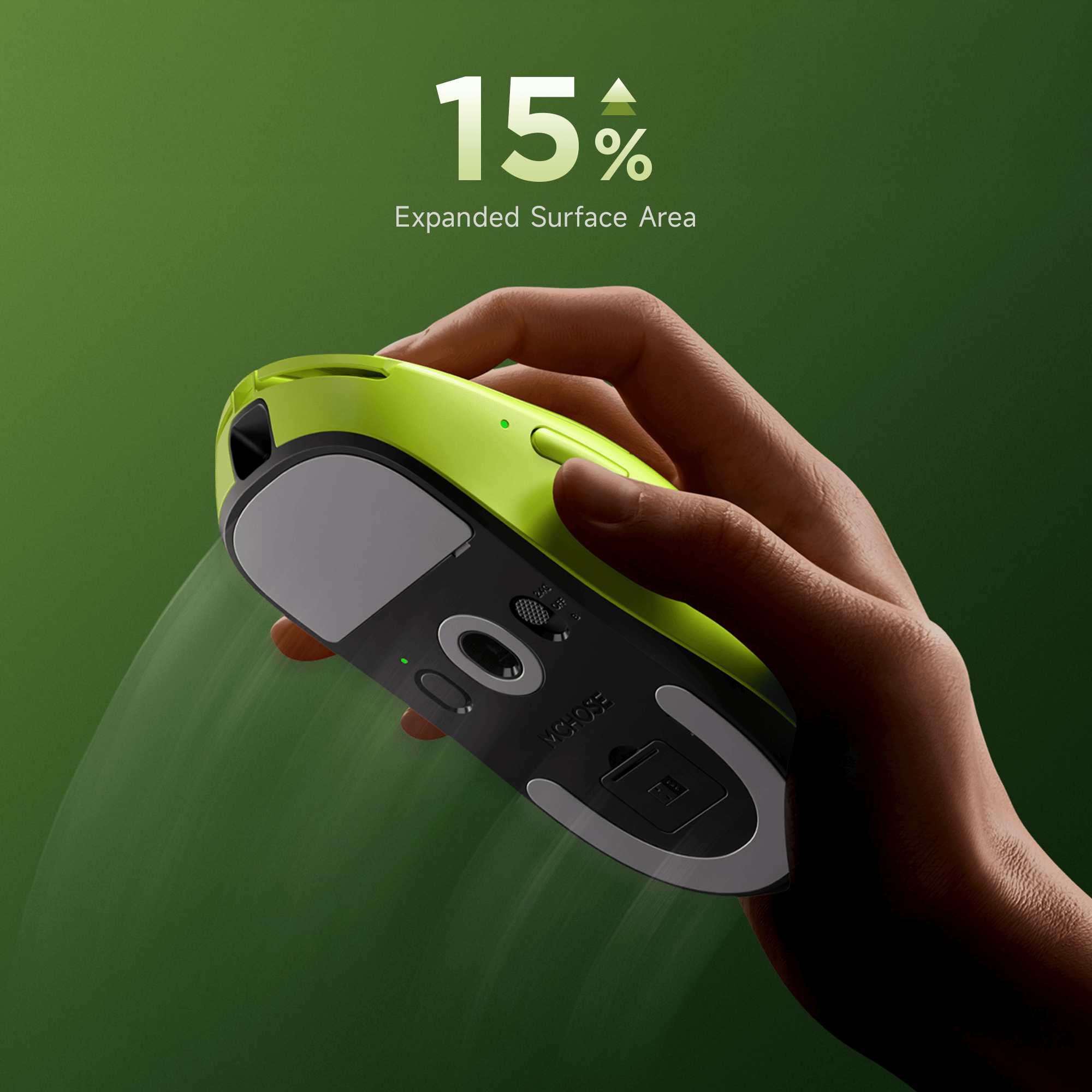 15% more Surface Area